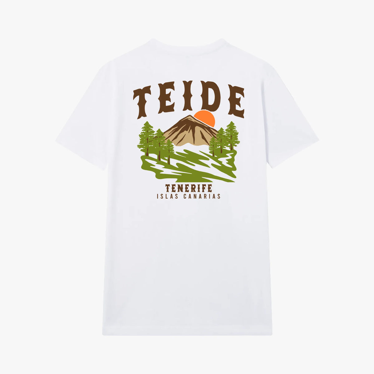 Camiseta manga corta Teide blanco clásico