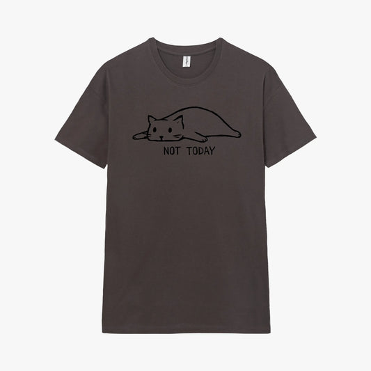 Camiseta manga corta Not Today gris carbón