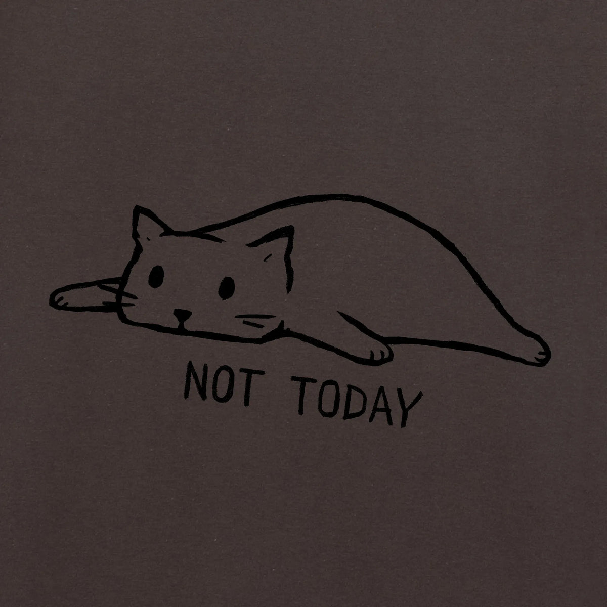 Camiseta manga corta Not Today gris carbón
