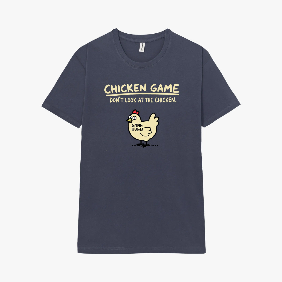Camiseta manga corta Chicken Game azul vaquero