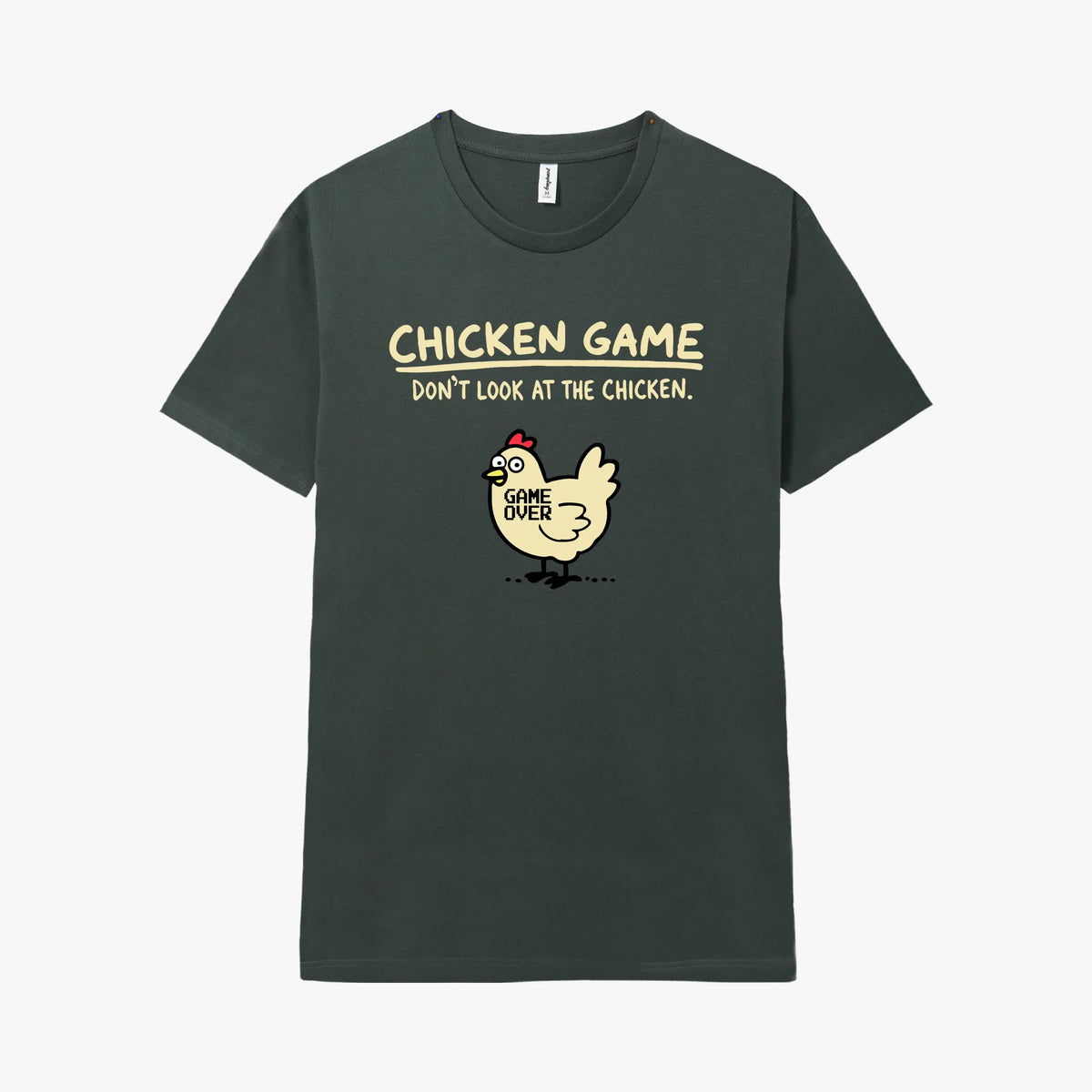 Camiseta manga corta Chicken Game verde bosque