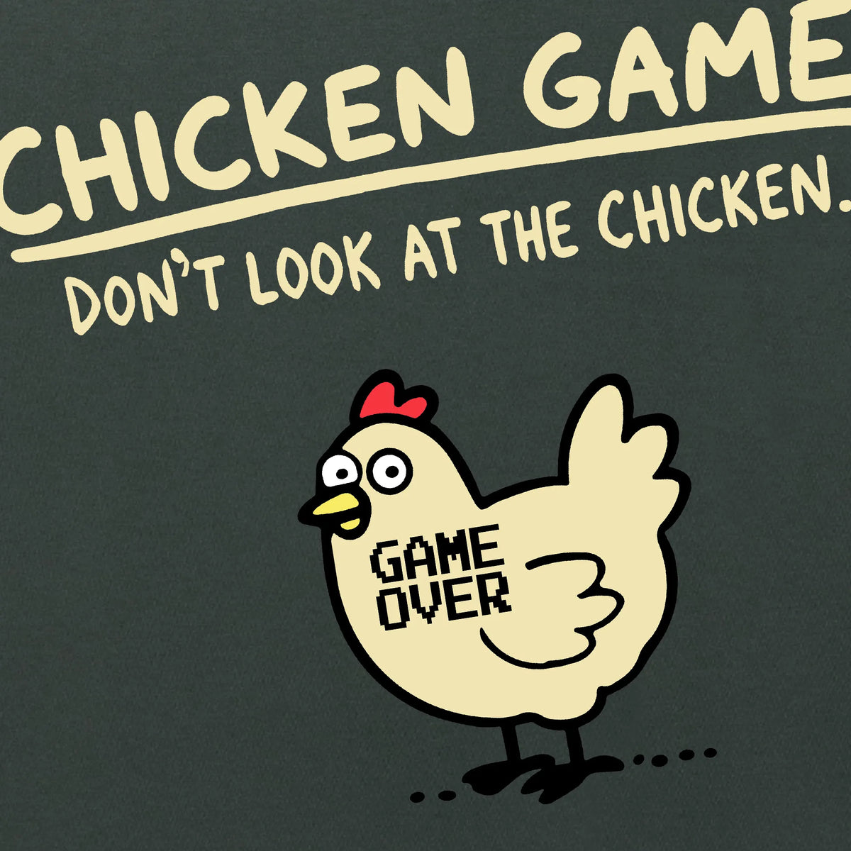 Camiseta manga corta Chicken Game verde bosque