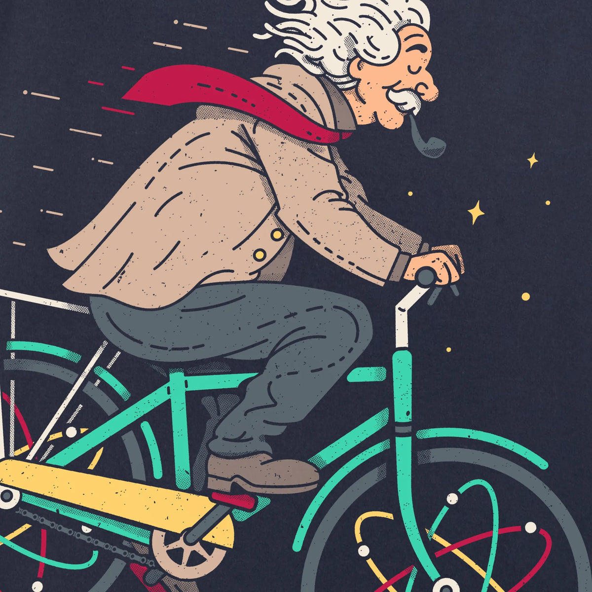 Camiseta manga corta Atomic Bike azul marino
