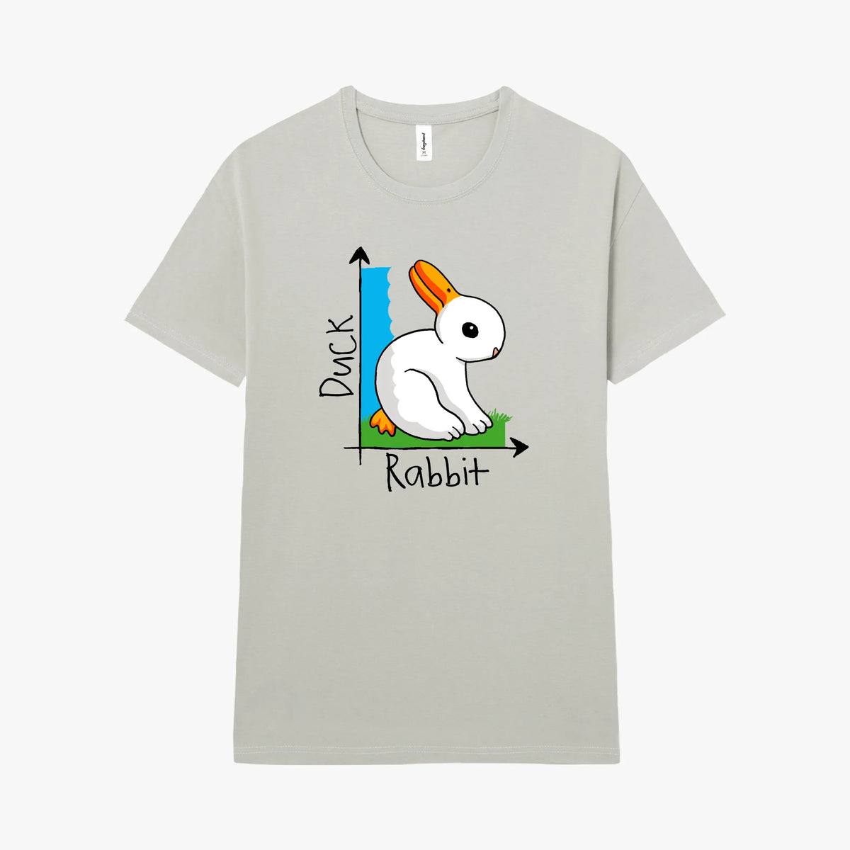 Camiseta manga corta Duck And Rabbit gris pacífico