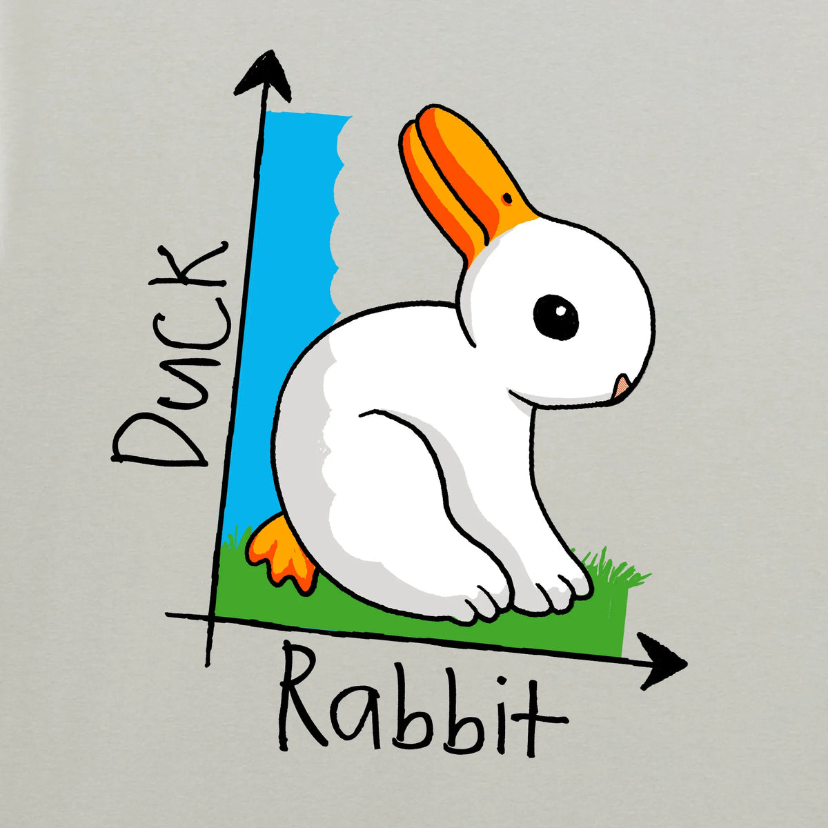 Camiseta manga corta Duck And Rabbit gris pacífico