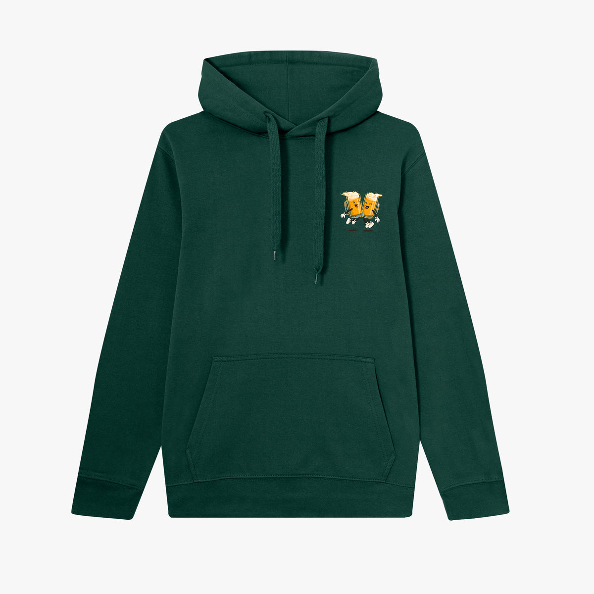 Sudadera con capucha Dont Worry Beer Happy verde bosque