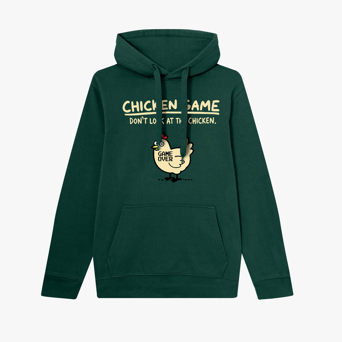Sudadera con capucha Chicken Game verde bosque