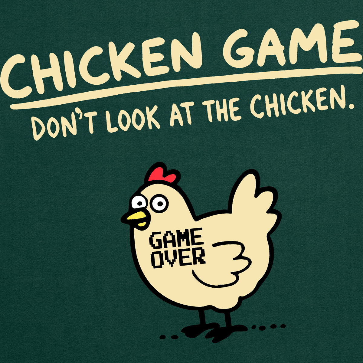 Sudadera con capucha Chicken Game verde bosque