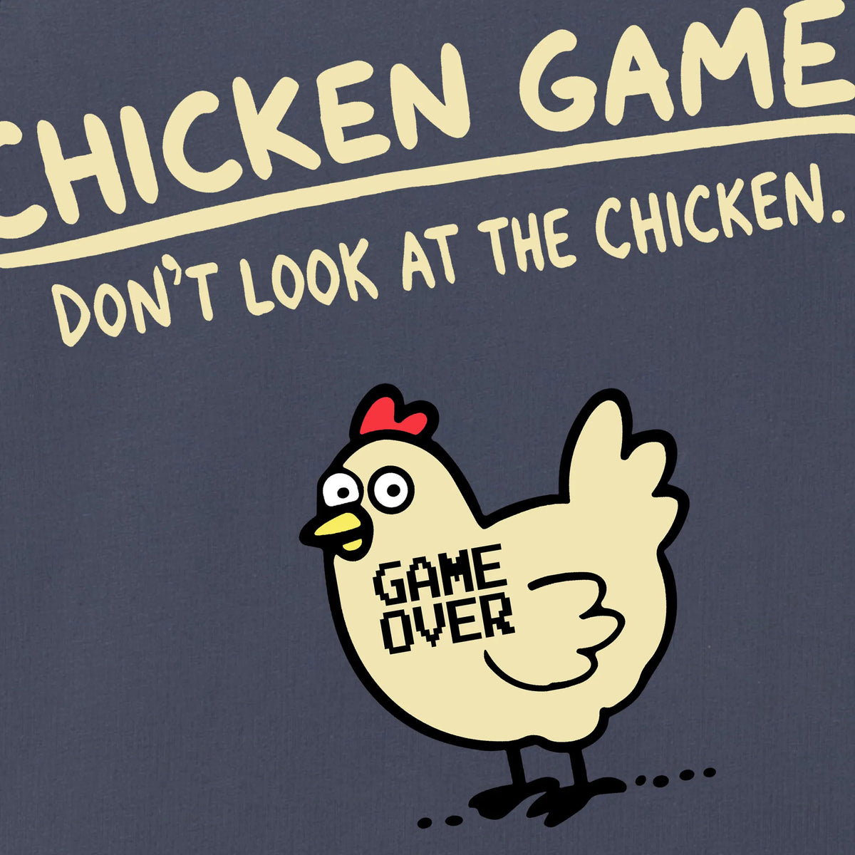 Camiseta manga corta Chicken Game azul vaquero kids