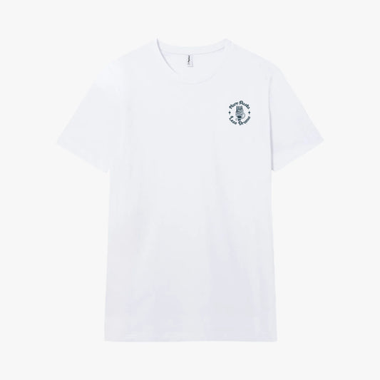 Camiseta manga corta More Pasta Less Drama blanco clásico