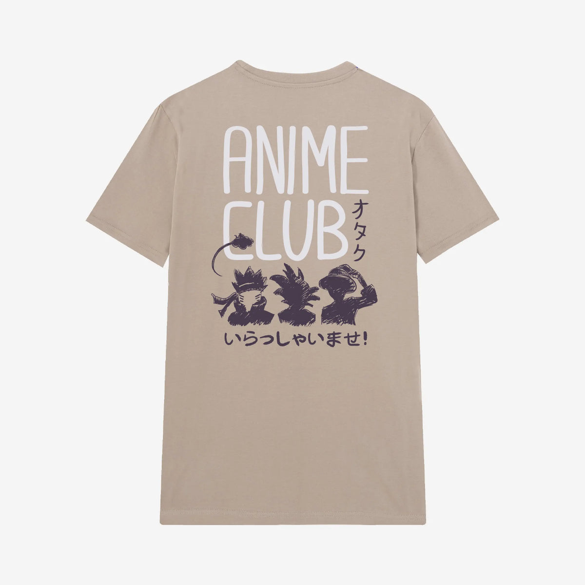 Camiseta manga corta Anime Club gris claro
