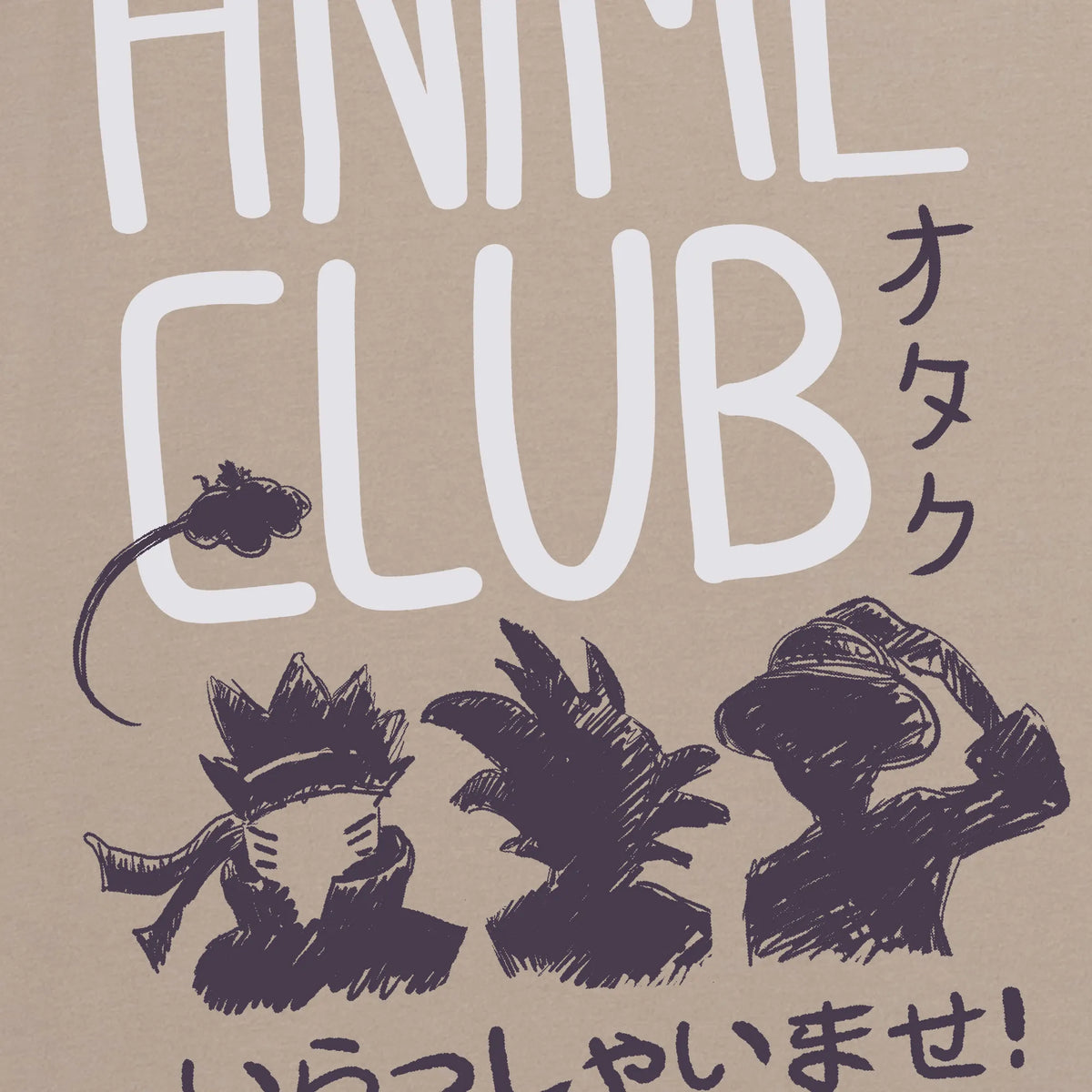 Camiseta manga corta Anime Club gris claro