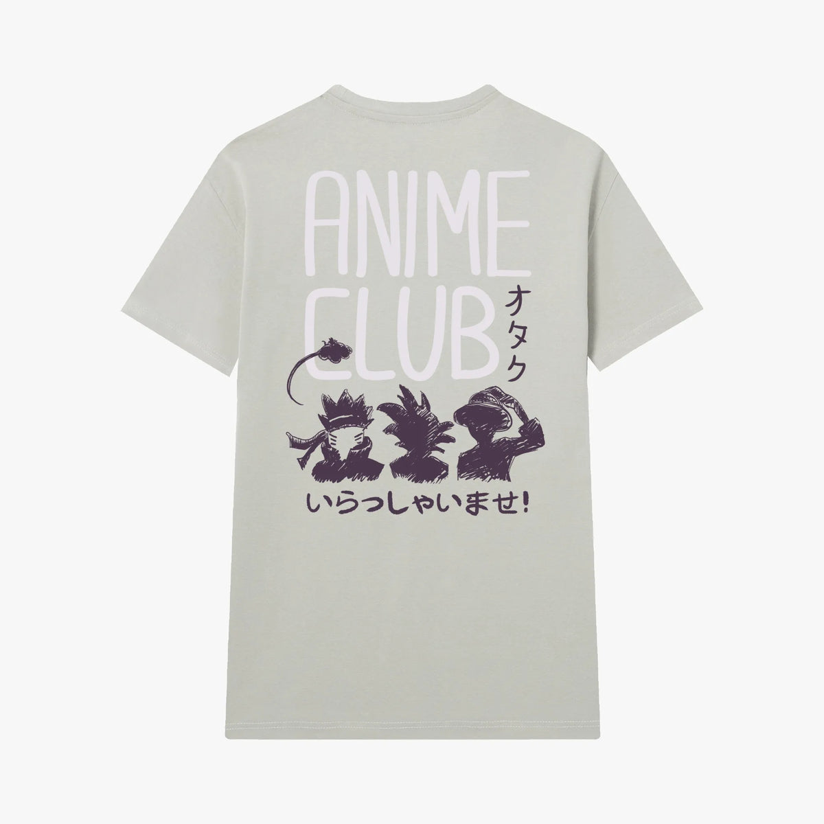 Camiseta manga corta Anime Club gris pacífico