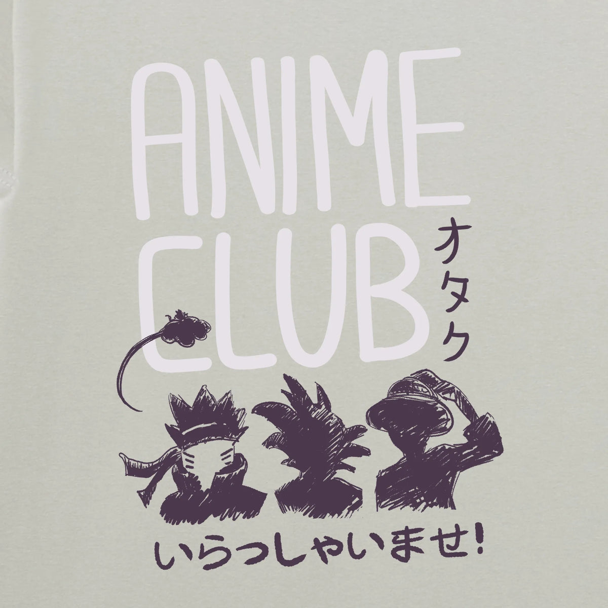 Camiseta manga corta Anime Club gris pacífico