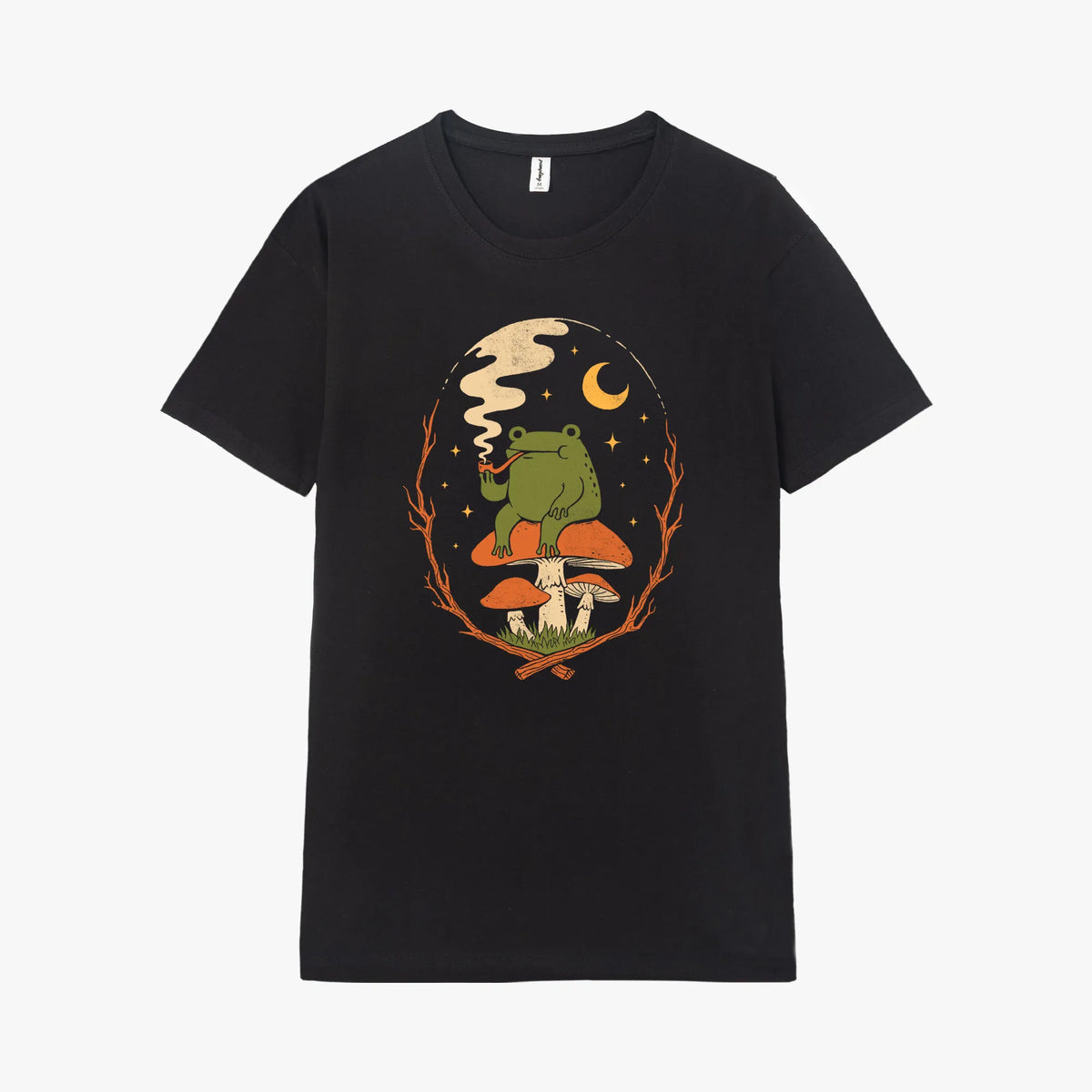 Camiseta manga corta Late Night Vibes negro profundo