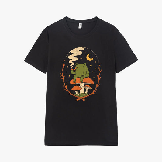 Camiseta manga corta Late Night Vibes negro profundo