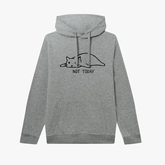 Sudadera con capucha Not today gris mezcla