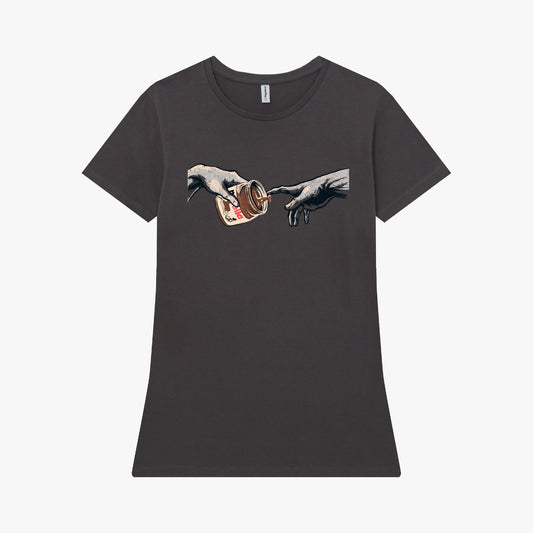 Camiseta manga corta The Creation gris carbón mujer