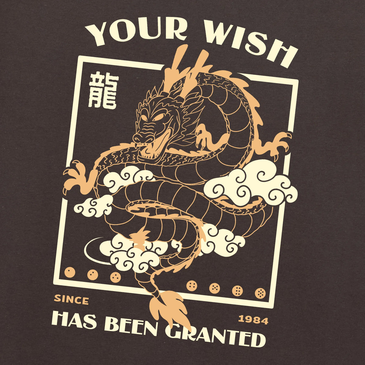 Camiseta manga corta Your Wish Has Been Granted gris carbón
