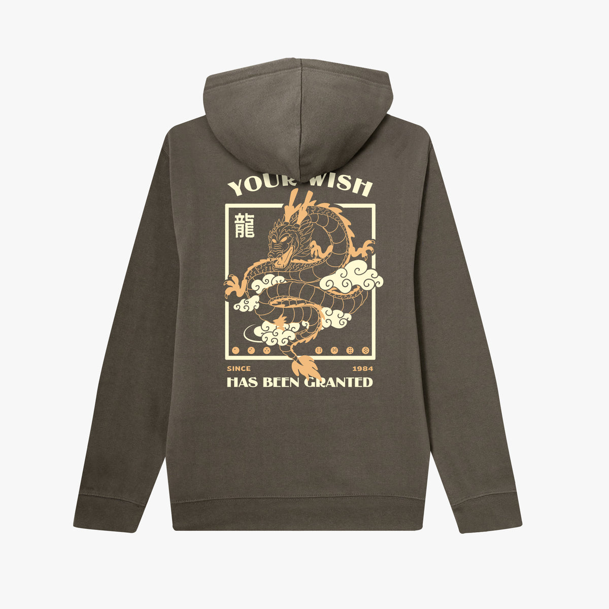 Sudadera con capucha Your Wish Has Been Granted gris carbón