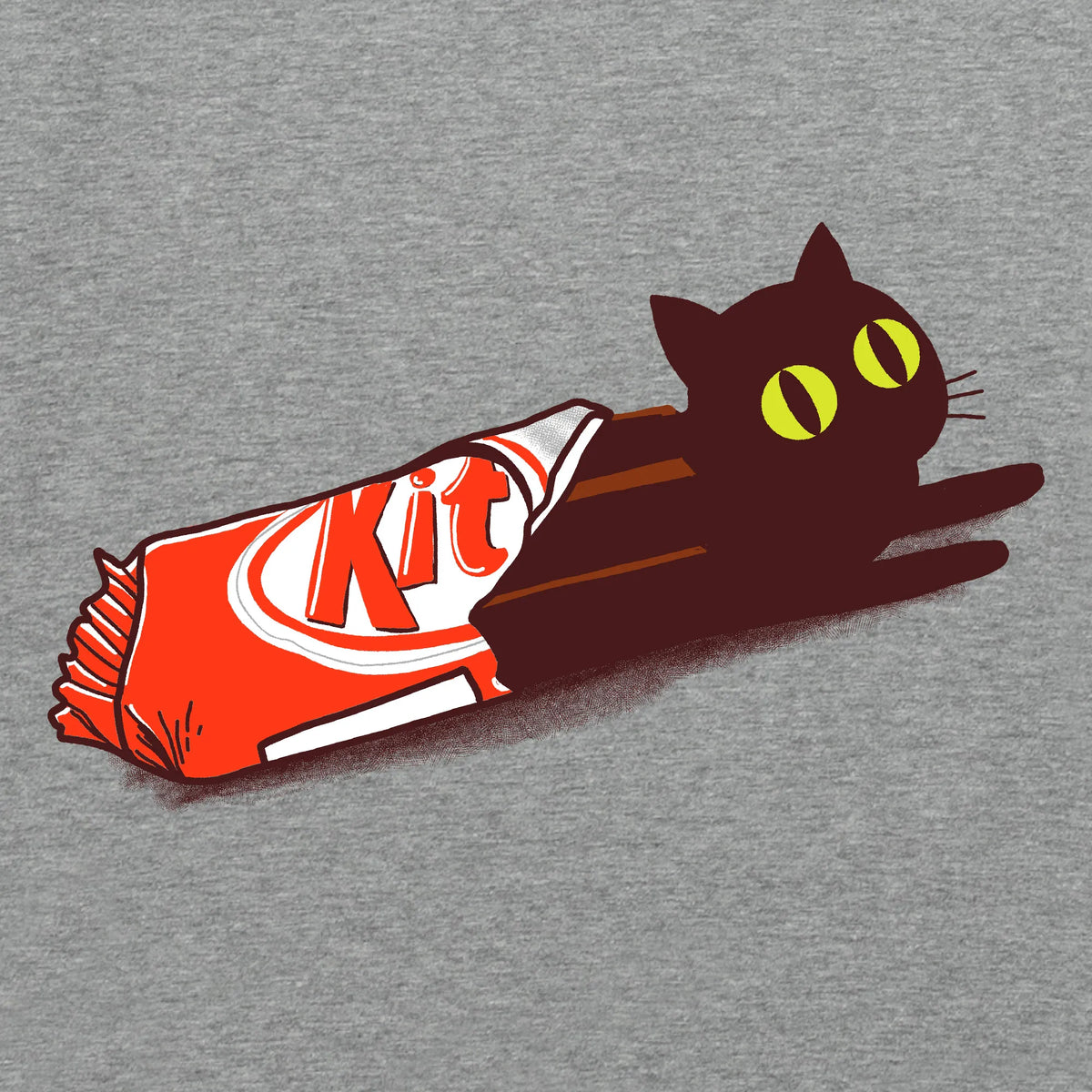 Camiseta manga corta Kit Cat gris mezcla