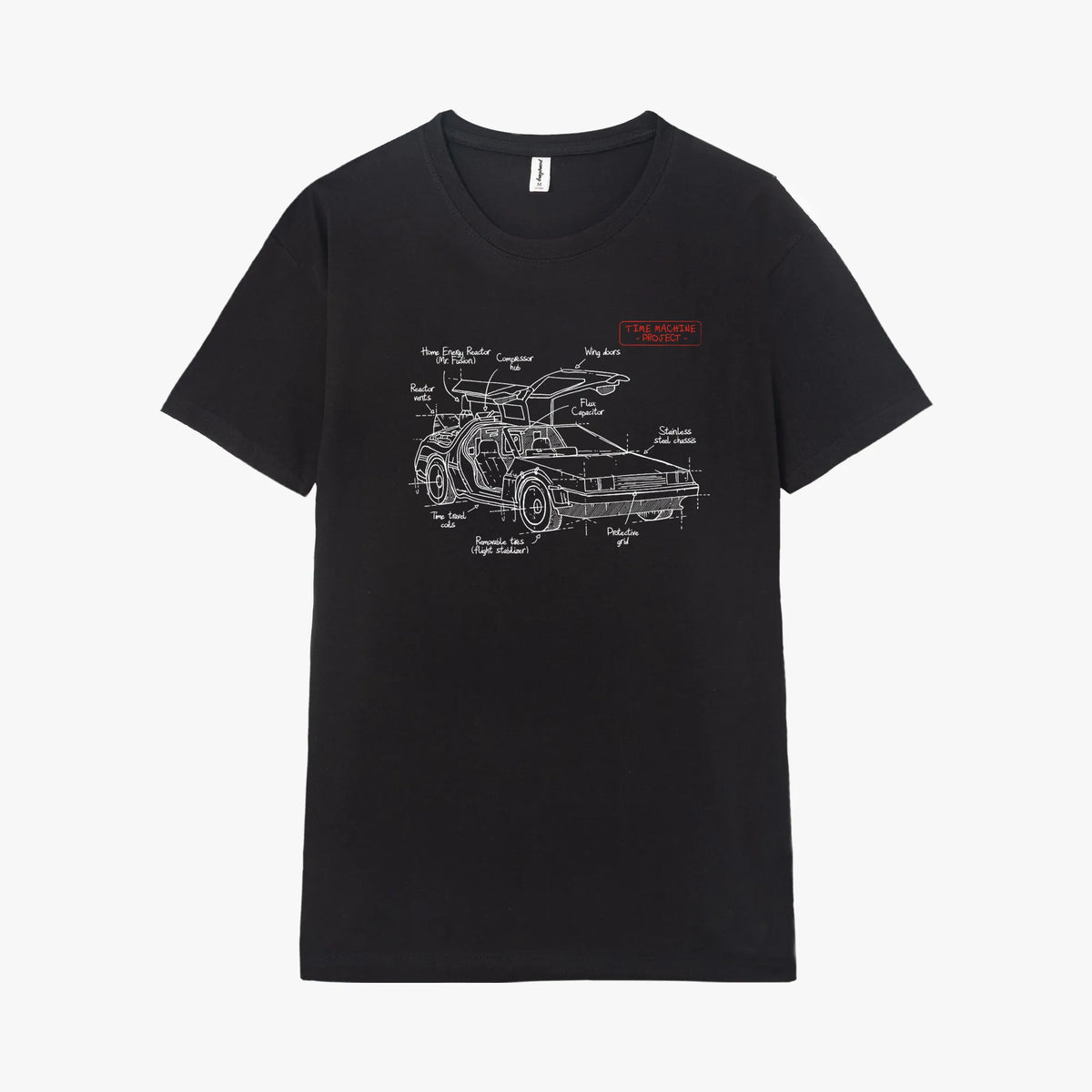 Camiseta manga corta Time Machine Project negro profundo