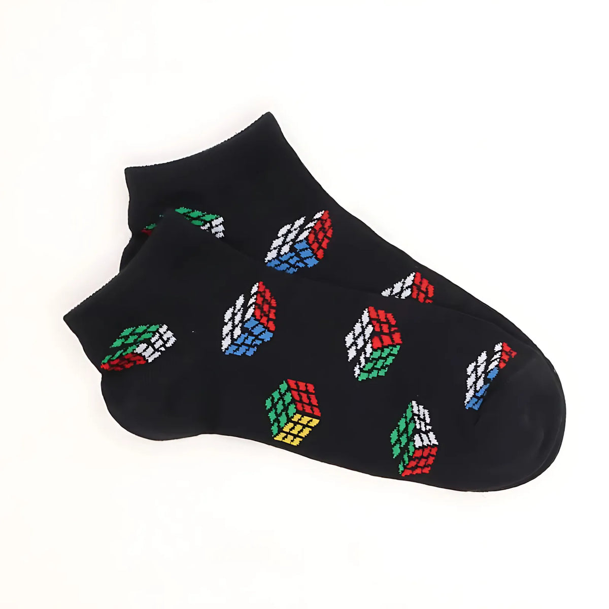 Calcetines cortos Solving The Cubes negro profundo