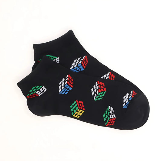 Calcetines cortos Solving The Cubes negro profundo