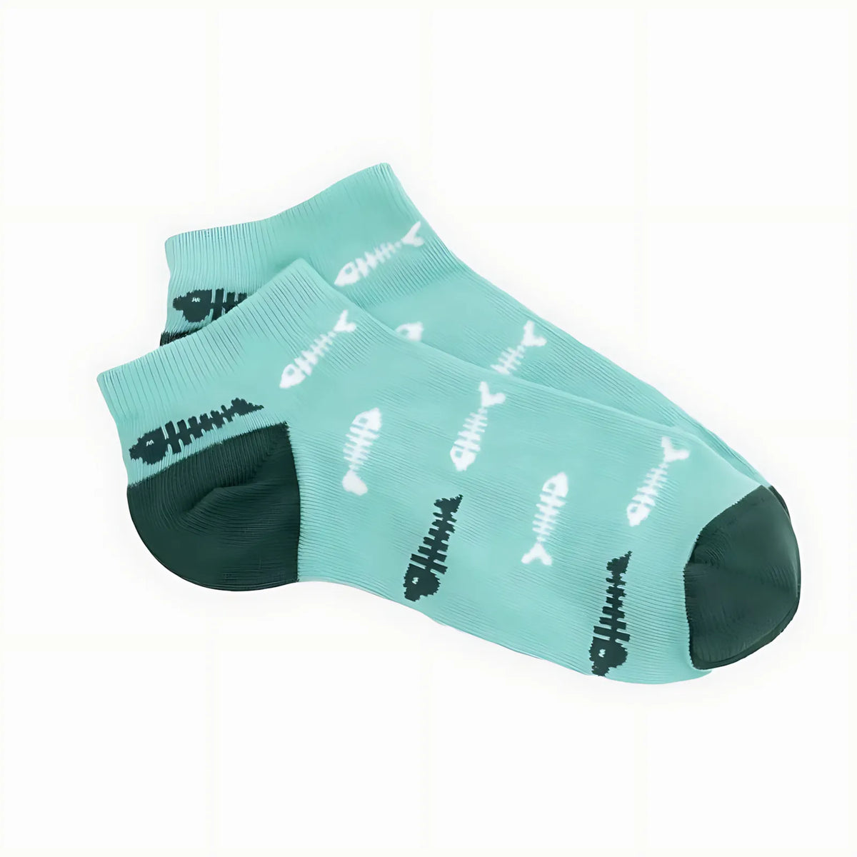 Calcetines cortos Fish Bones verde menta