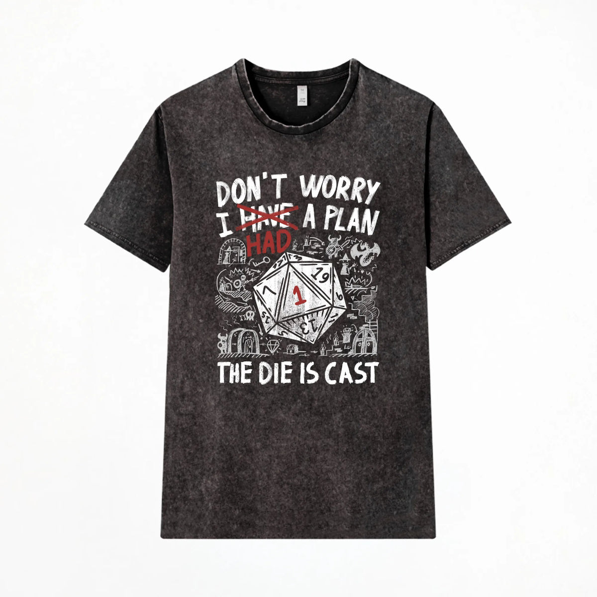 Camiseta manga corta The Die Is Cast negro lavado