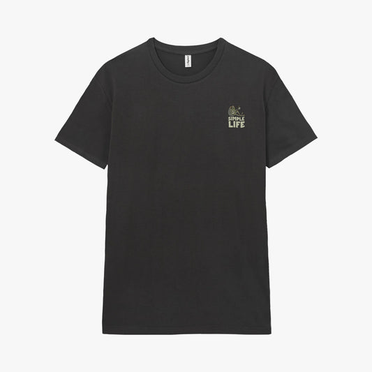 Camiseta manga corta Simple Life gris ratón