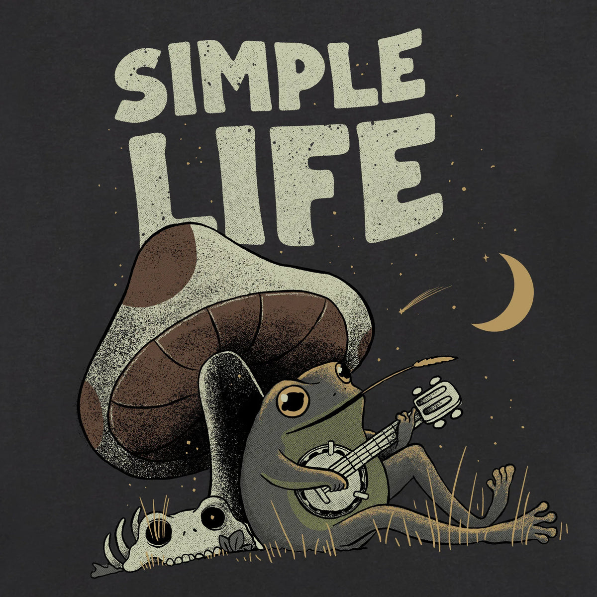 Camiseta manga corta Simple Life gris ratón