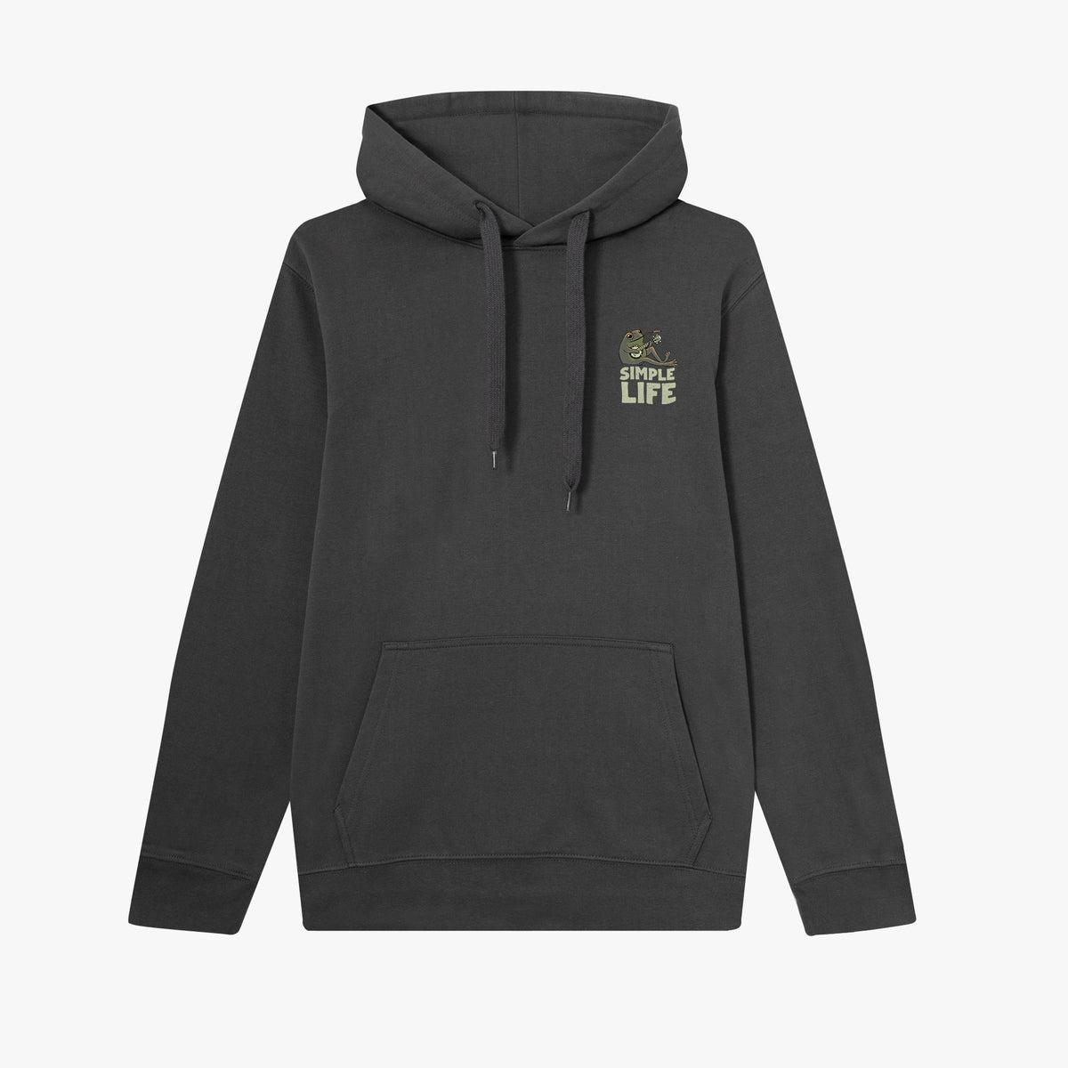 Sudadera con capucha Simple Life gris ratón