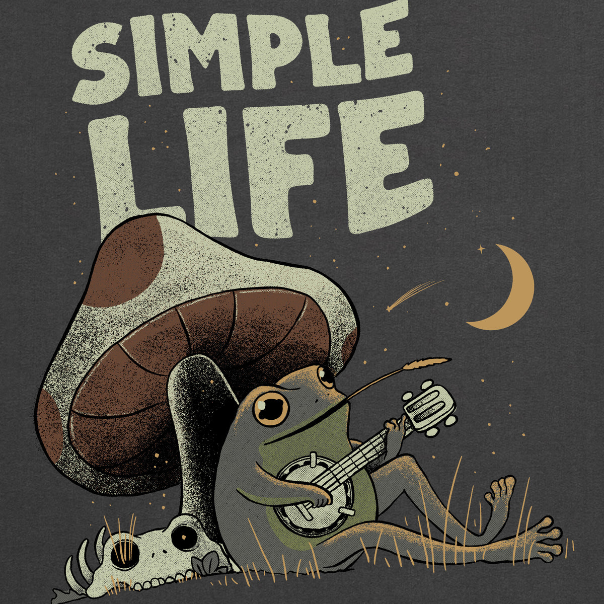 Sudadera con capucha Simple Life gris ratón