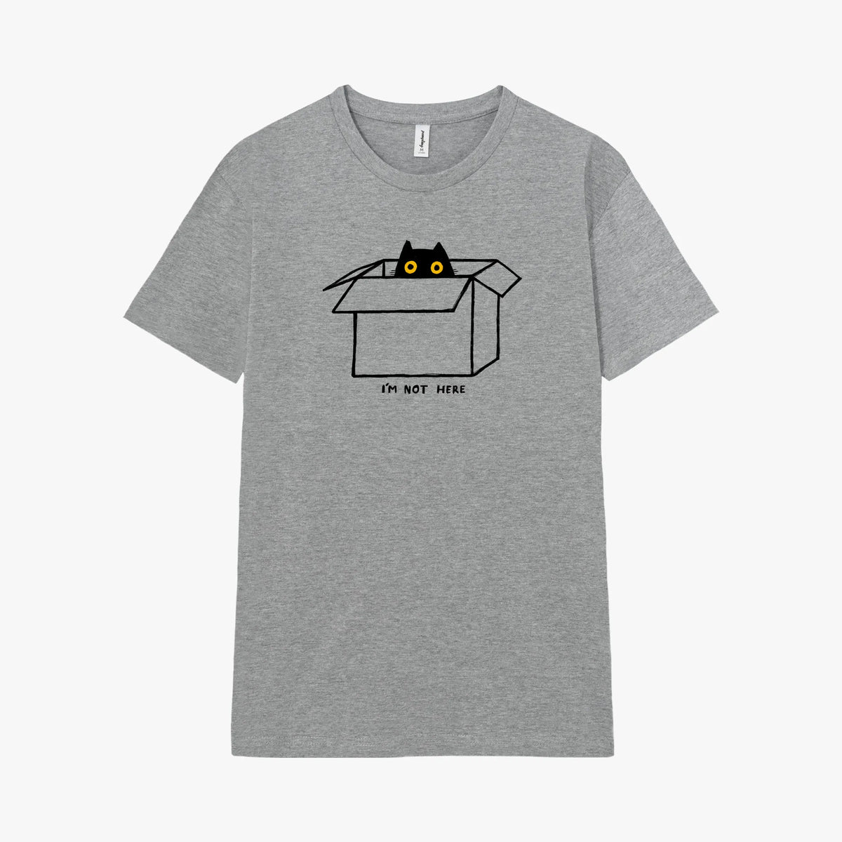 Camiseta manga corta Im Not Here gris mezcla