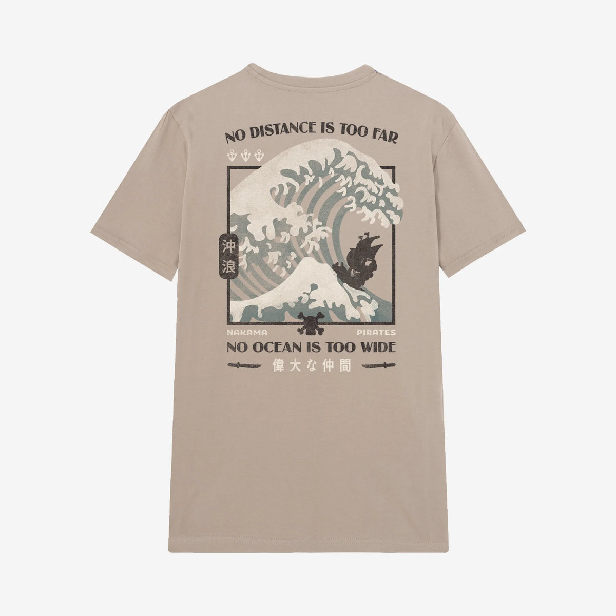 Camiseta manga corta The Great Crew gris claro
