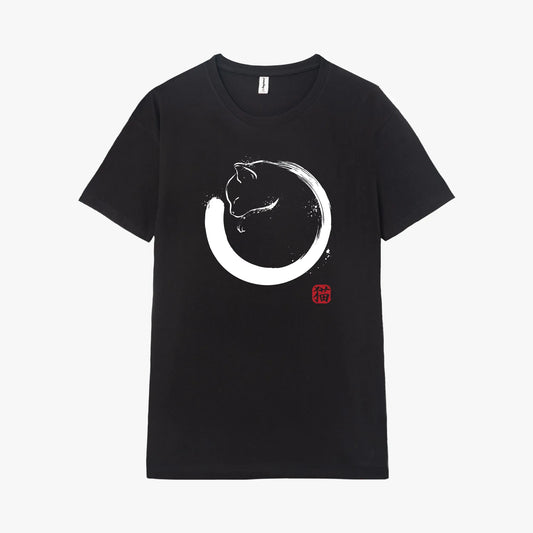 Camiseta manga corta Purrfect Circle negro profundo