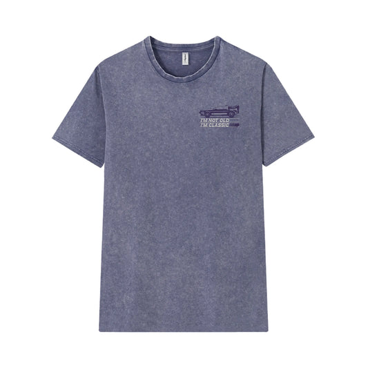 Camiseta manga corta Im Classic azul lavado