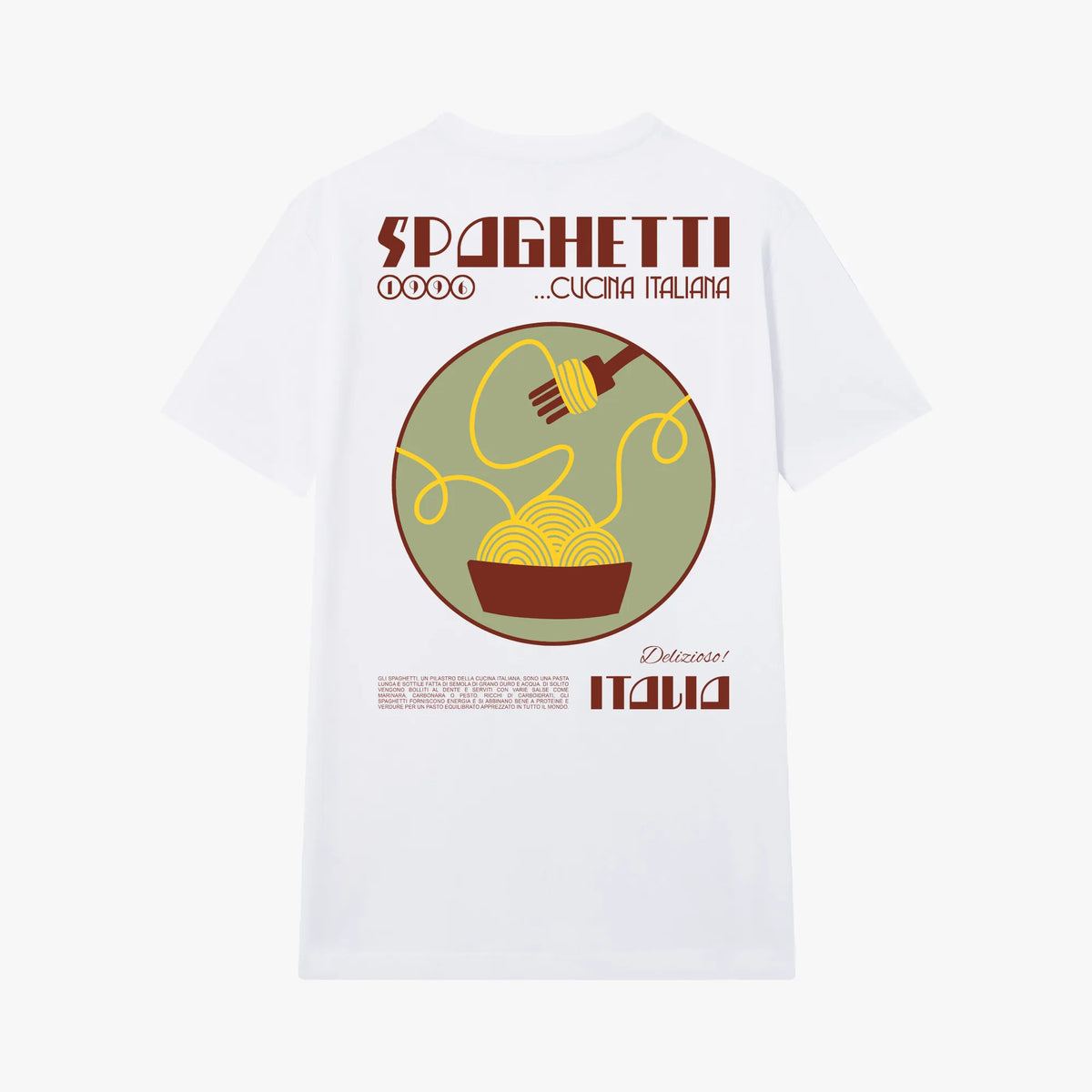 Camiseta manga corta Cucina Italiana blanco clásico