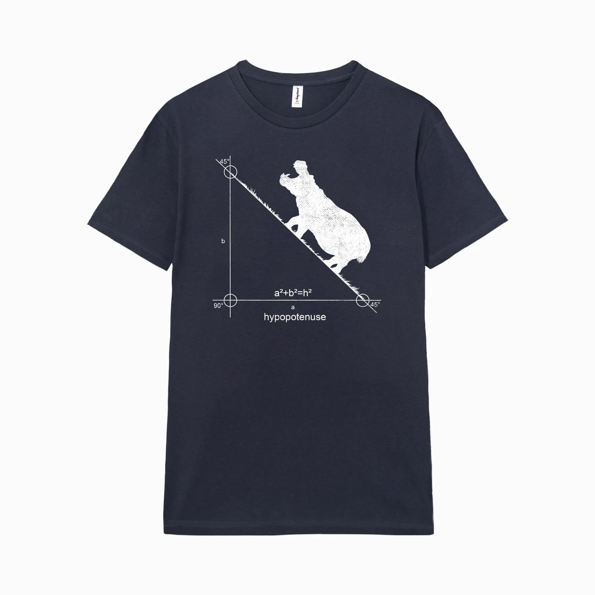 Camiseta manga corta Hypopotenuse azul marino