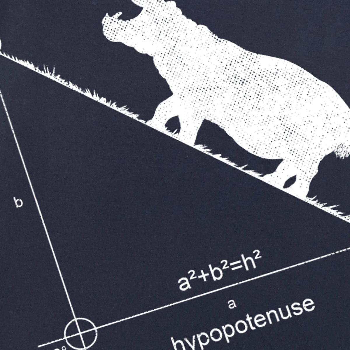 Camiseta manga corta Hypopotenuse azul marino