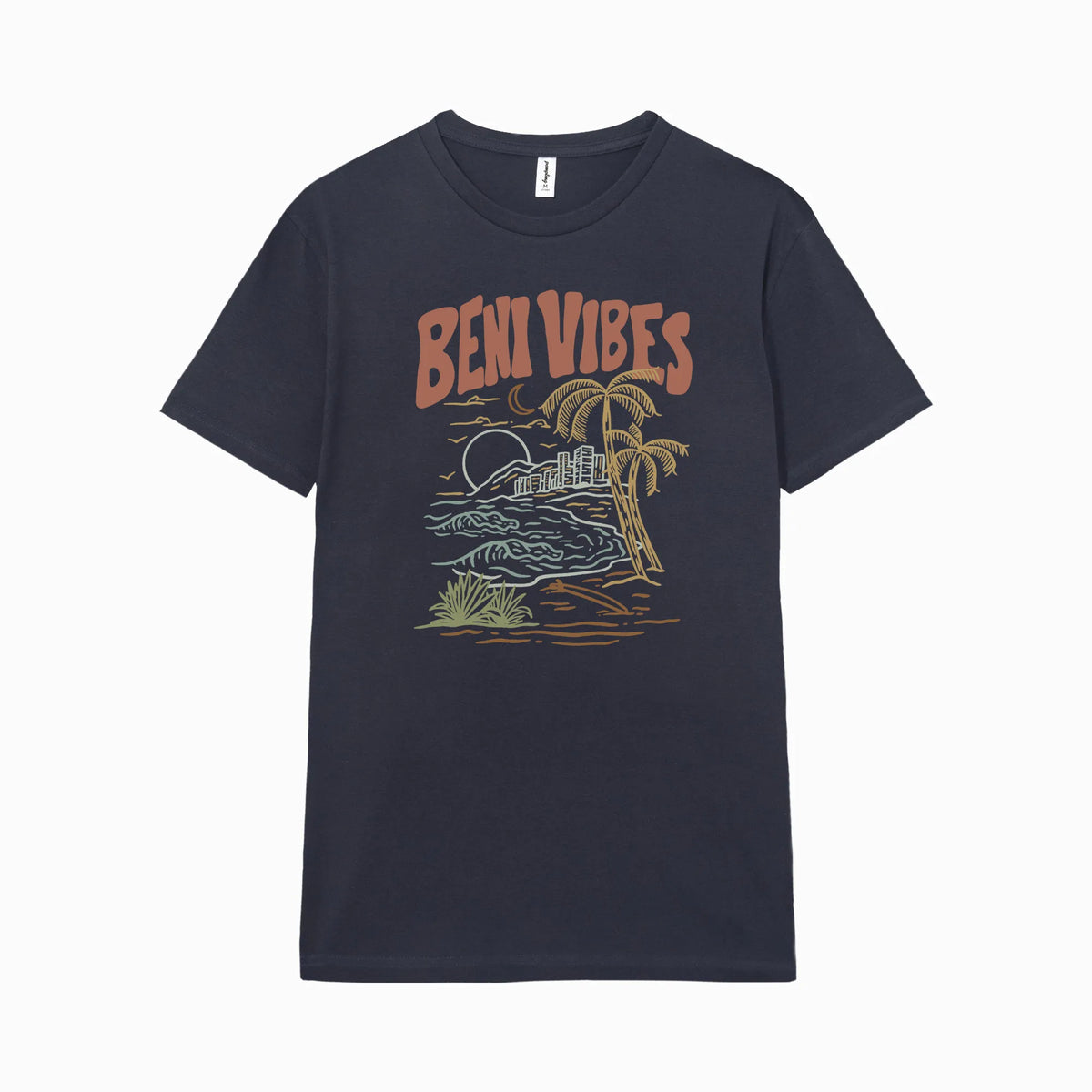 Camiseta manga corta Beni Vibes azul marino