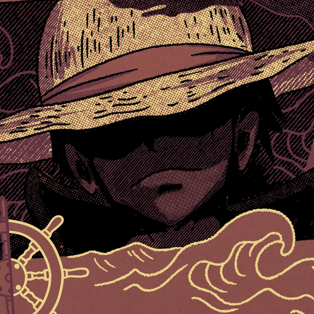 Camiseta manga corta Pirate King rosa antiguo