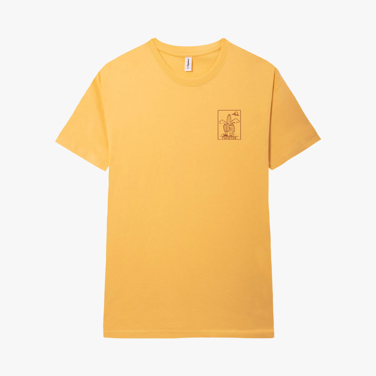 Camiseta manga corta Fucktus amarillo maíz