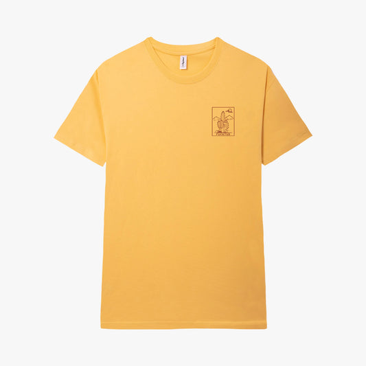 Camiseta manga corta Fucktus amarillo maíz