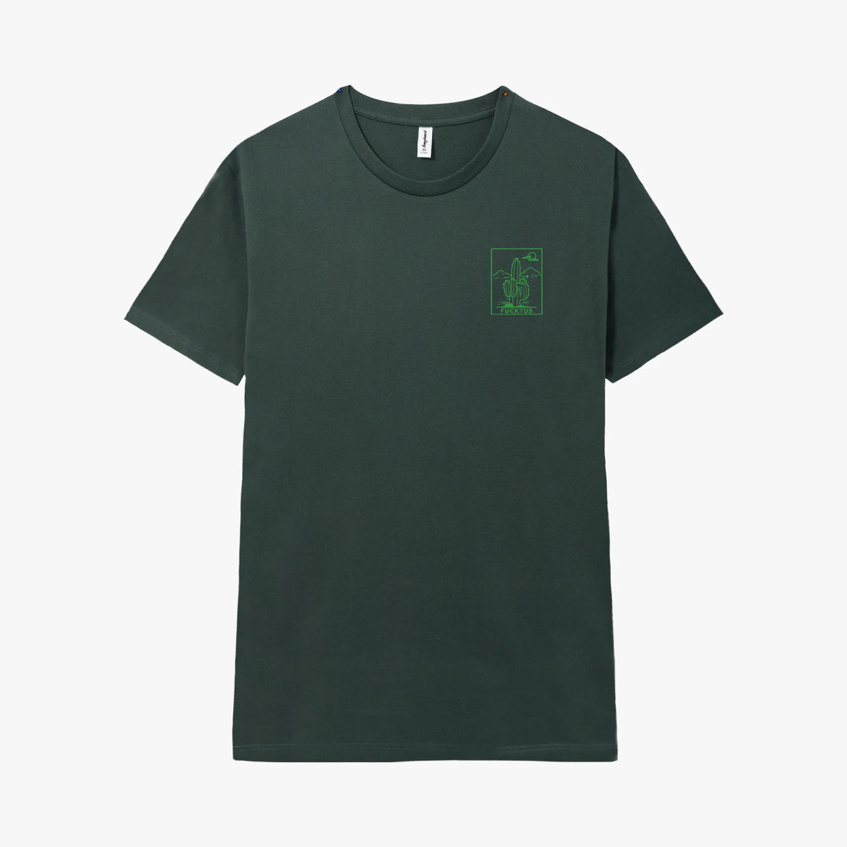 Camiseta manga corta Fucktus verde bosque
