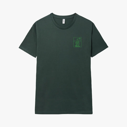 Camiseta manga corta Fucktus verde bosque