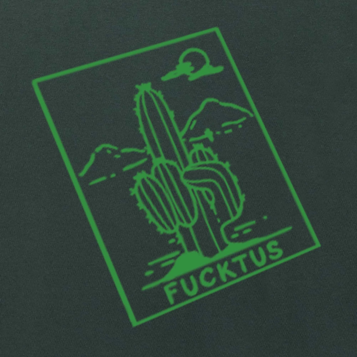 Camiseta manga corta Fucktus verde bosque