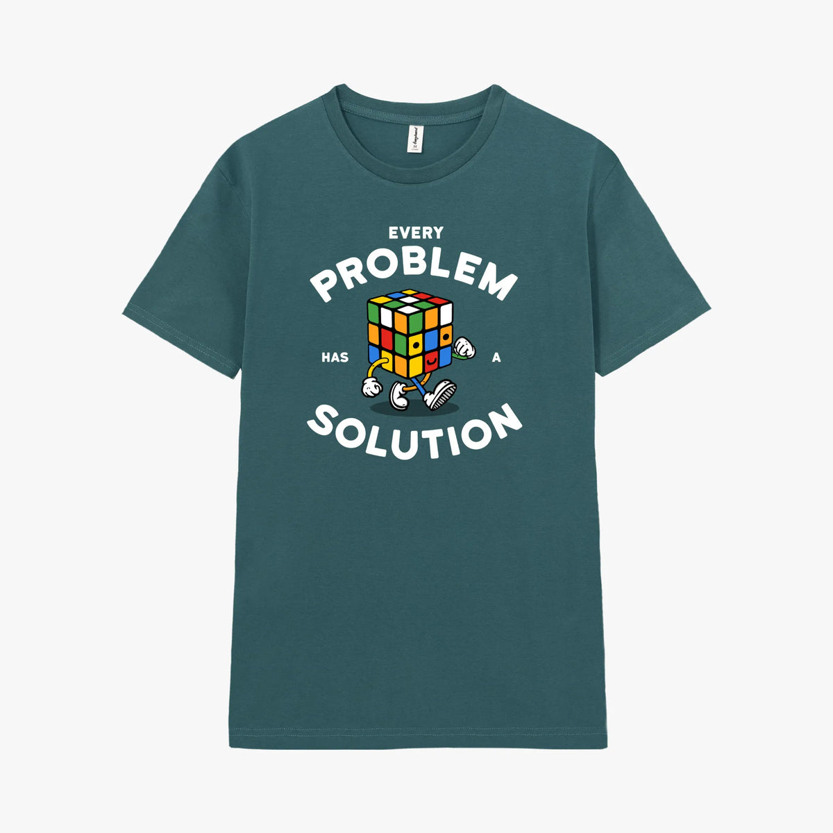 Camiseta manga corta Every Problem Has a Solution gris estelar