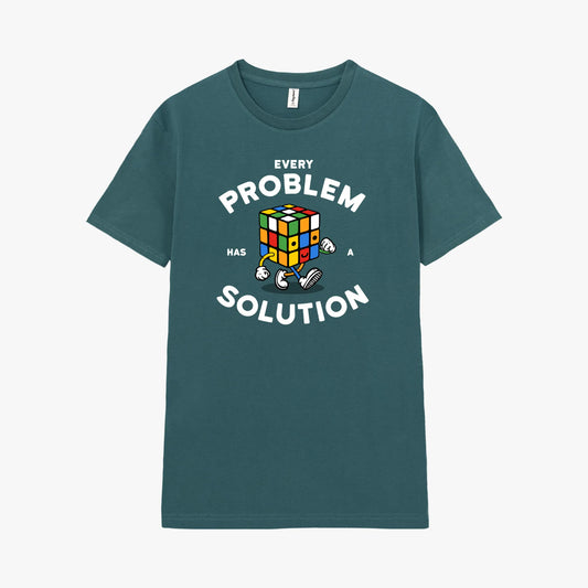 Camiseta manga corta Every Problem Has a Solution gris estelar